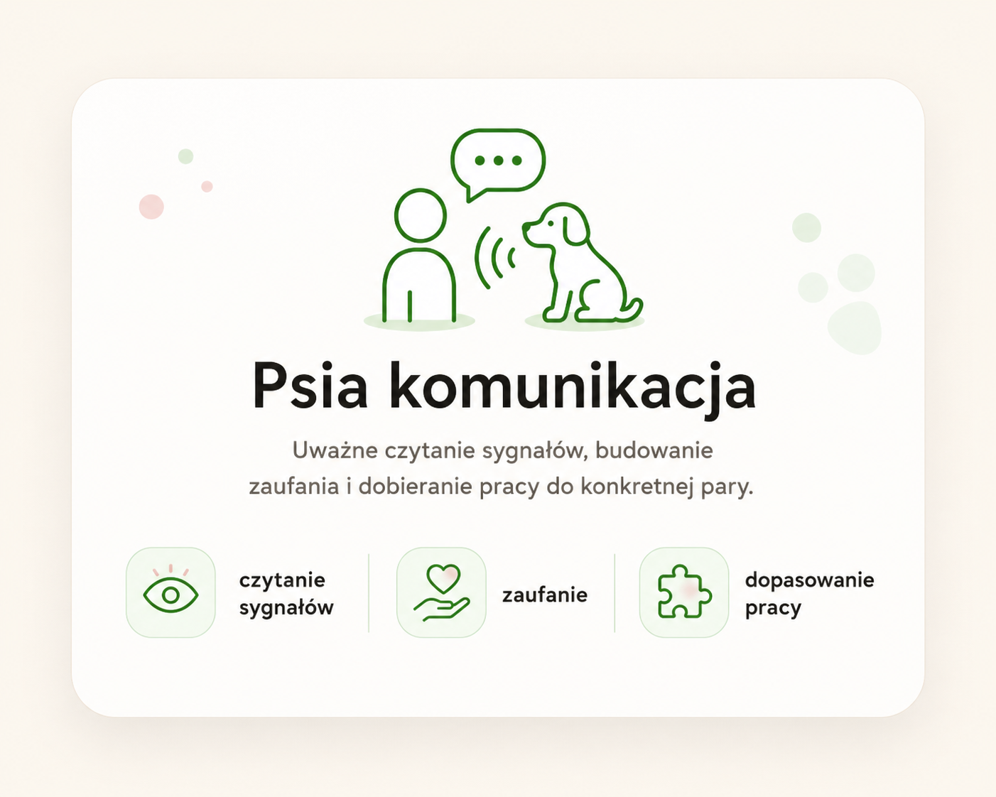 Psia komunikacja: czytanie sygnałów, zaufanie i dopasowanie pracy