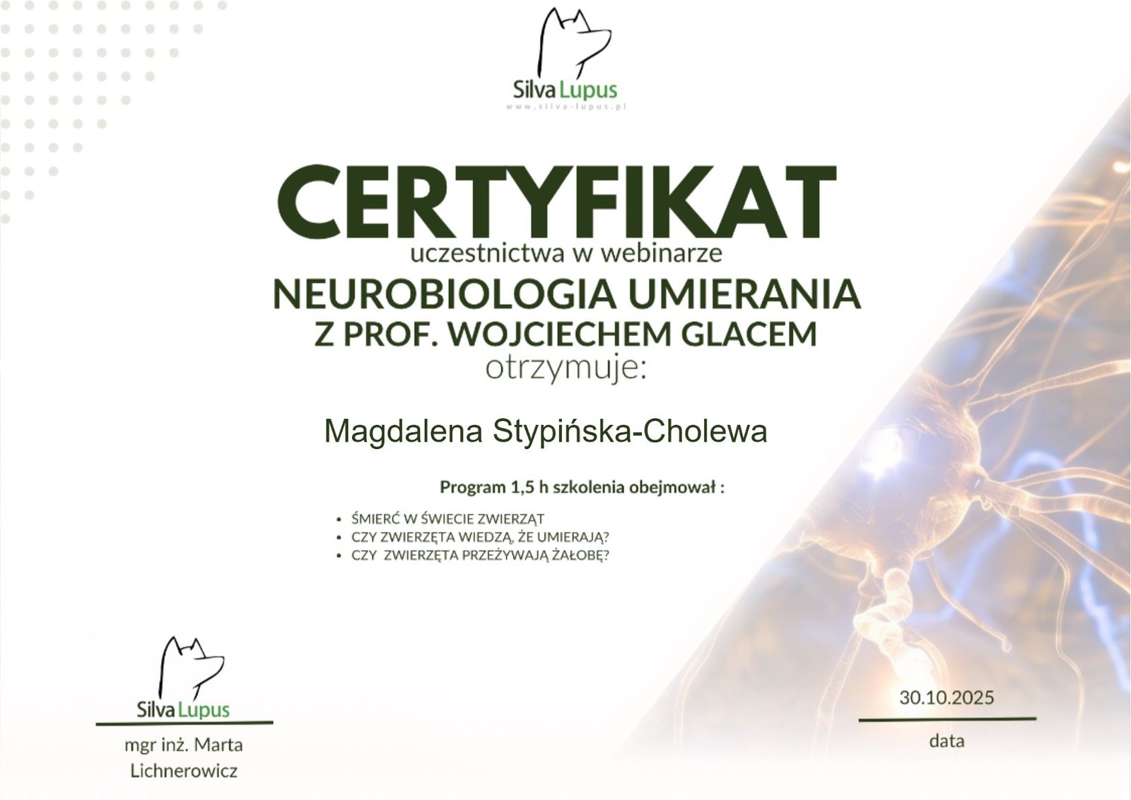 Certyfikat 1
